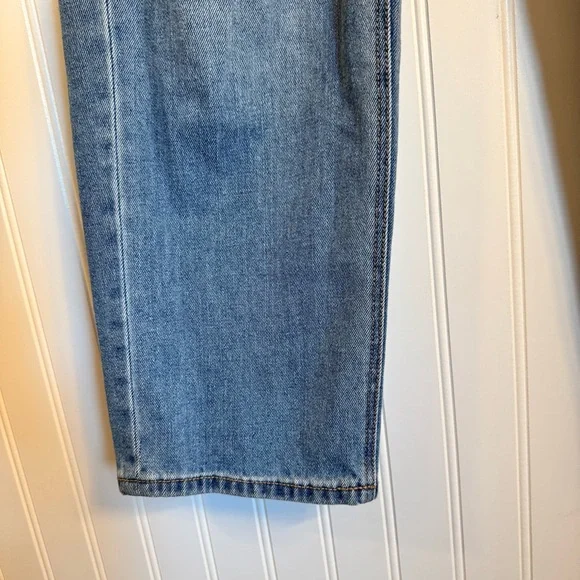 American Eagle High-Waist Straight Leg Paper Bag Denim Jean’s Women’s 4 Short - Picture 5 of 12